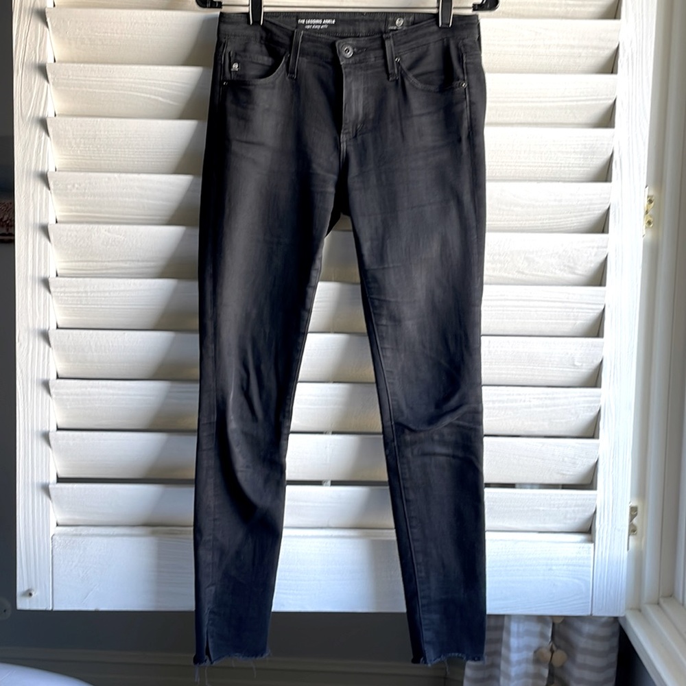 AG Jeans - Legging Ankle Fit with Raw Hem and Angled Slit